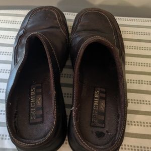 Sketchers slides. Size 9 Brown